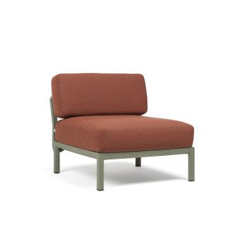 Vrtni centralni element Maximo v Cactus barvi. Vrtni centralni element Maximo brez naslonjal za roke, s strukturo regenerirane smole z visoko vsebnostjo