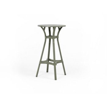 Barska miza Combo 70 - povišana. Vrtna barska miza COMBO HIGH je na voljo v štirih barvah, je visoka zunanja miza iz reciklirane plastike. Ima okroglo