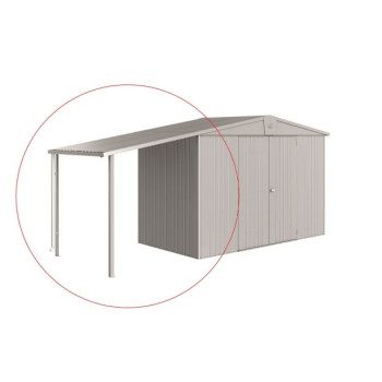 DODATKI ZA KOVINSKE HIŠKE BIOHORT 150X156 CM STRANSKA STREHA ZA EUROPA V 2/3/4A SREBRNA