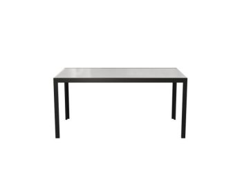JEDILNA MIZA LYRA II FIX ALU STEKLO 160X90 ANTRACIT