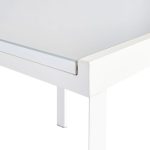 JEDILNA MIZA LYRA II UP&DOWN ALU STEKLO 90/160X90 BELA – predstavitvena slika