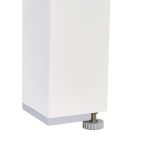 JEDILNA MIZA LYRA II UP&DOWN ALU STEKLO 90/160X90 BELA – predstavitvena slika