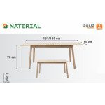 JEDILNA MIZA SOLIS METULJ ZUN. 150/200 AKACIJA – predstavitvena slika