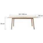 JEDILNA MIZA SOLIS METULJ ZUN. 150/200 AKACIJA – predstavitvena slika