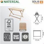 JEDILNA MIZA SOLIS ORIGAMI 114X70 AKACIJA – predstavitvena slika