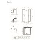 KOTNA KABINA ZA PRHANJE DEANTE FUNKIA KYC 041K 90 CM – predstavitvena slika