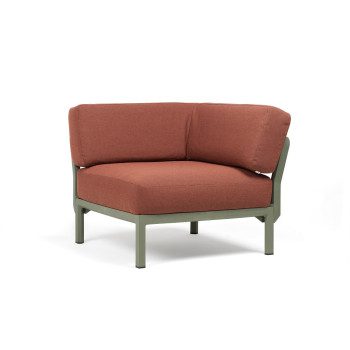 Vrtni kotni element Maximo v Cactus barvi. Vrtni kotni element Maximo, s strukturo regenerirane smole z visoko vsebnostjo recikliranih materialov. Okvir