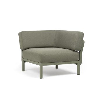 Vrtni kotni element Maximo v Cactus barvi. Vrtni kotni element Maximo, s strukturo regenerirane smole z visoko vsebnostjo recikliranih materialov. Okvir