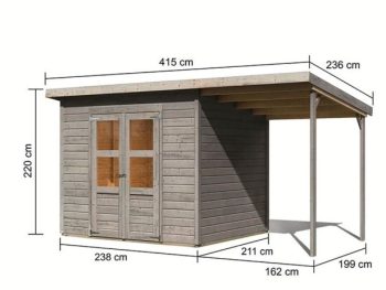 LESENA VRTNA HIŠKA KARIBU MERSEBURG 5 V SETU