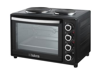 MINI PEČICA ISKRA HL38RCT-ČRNA DVE PLOŠČI