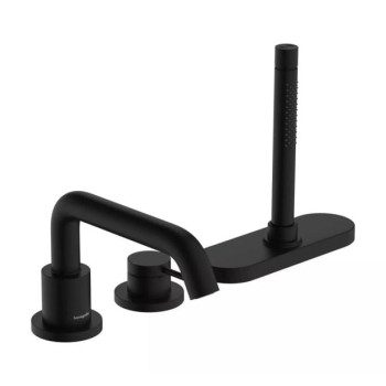 PIPA ZA KAD HANSGROHE HG TECTURIS S 3H ČRNA MONTAŽA NA KAD 3 ODPRTINE