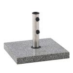 PODSTAVEK ZA SENČNIK KVADRATNO 30KG 45X45X36 NERJAVEČE JEKLO, SIVA – predstavitvena slika