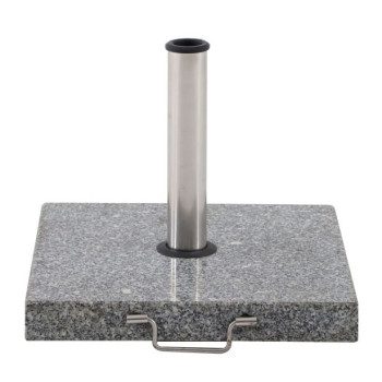 PODSTAVEK ZA SENČNIK KVADRATNO 30KG 45X45X36 NERJAVEČE JEKLO, SIVA