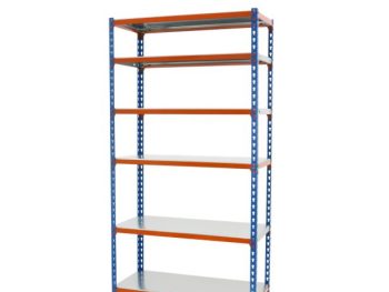 REGAL SIMONRACK 250X110X40 CM 6P/200KG MODRA ORANŽNA SIMONCLICK