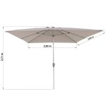 SENČNIK NATERIAL SRED.AURA II 290X290 RJAV ALU, 250G – predstavitvena slika