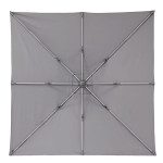 SENČNIK NATERIAL SRED. SONO II LED 290X290 RJAV, ALU, 250G – predstavitvena slika