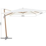 SENČNIK NATERIAL STRAN. AGORA 290X290 BEL ALU, JEKLO 250G – predstavitvena slika