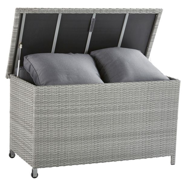 SKRINA DAVOS FIX WHEELS WICKER-ALU GREY 120X60X68 SKRINA DAVOS FIX WHEELS WICKER-ALU GREY 120X60X68