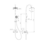 TUŠ SISTEM INTER CERAMIC ALISADO SILIKON/MEDENINA MAT ČRNA – predstavitvena slika