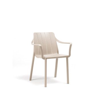 Vrtni stoli TIBERINA - Corda. Nakladni vrtni stoli TIBERINA, v barvi corda, priznanega Italijanskega proizvajalca NARDI. Stol Tiberina je izdelan iz enakomerno