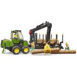 BRUDER TRAKTOR JOHN DEERE Z NAKLADALKO IN PRIKOLICO ZA HLODE 02133 – predstavitvena slika