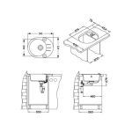GRANITAL POMIVALNO KORITO ALVEUS ROLL 40, ARCTIC-G11 595X475 MM – predstavitvena slika