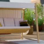 GUGALNIK 3P MEDENA JEKLO Z UČINKOM LESA PLETENO SPUNPOLY – predstavitvena slika