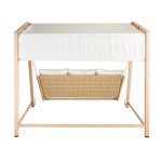 GUGALNIK 3P MEDENA JEKLO Z UČINKOM LESA PLETENO SPUNPOLY – predstavitvena slika