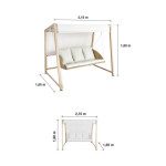 GUGALNIK 3P MEDENA JEKLO Z UČINKOM LESA PLETENO SPUNPOLY – predstavitvena slika