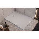 KAD ZA PRHANJE, KOTNA KOLPA SAN HOPP 100X90 LLM BELA RELIEFNA POVRŠINA – predstavitvena slika