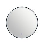 KLASIČNO OGLEDALO FEROTEHNA ATENA D 80 ČRNO LED ROČNO STIKALO