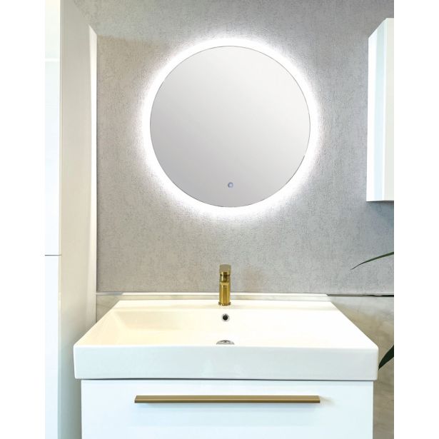 KLASIČNO OGLEDALO FEROTEHNA TALIA D 60 SATENAST ROB LED ROČNO STIKALO KLASIČNO OGLEDALO FEROTEHNA TALIA D 60 SATENAST ROB LED ROČNO STIKALO