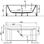 KOPALNA KAD SAMOSTOJEČA KOLPA SAN COPELIA LIGHT-FS 180X80 WHITE KERROCK – predstavitvena slika