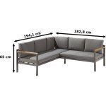 KOTNA GARNITURA ORIS II 5P ALU/EUC+KAVNA MIZICA D.GR/D.GR BLAZINA – predstavitvena slika