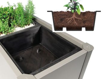 KOVINSKA VRTNA GREDA BIOHORT 50X50X18 CM VLOŽEK ZA SADILNIK 4 KOSI