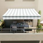 MARKIZA, TENDA NATERIAL CALIMA 300X200 CM BELO/SIVA, ROČNA – predstavitvena slika