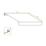 MARKIZA, TENDA NATERIAL CALIMA 300X200 CM BELO/SIVA, ROČNA – predstavitvena slika