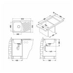 NERJAVNO POMIVALNO KORITO ALVEUS ELEGANT 30, LEINEN 810X510 MM – predstavitvena slika