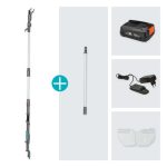 AKUMULATORSKE ŠKARJE GARDENA TELESKOPSKE HIGHCUT 360 18V ZA VEJE P4A SET – predstavitvena slika