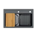 GRANITAL POMIVALNO KORITO ALVEUS ATROX 40, CARBON G91 790X500 MM – predstavitvena slika