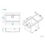 GRANITAL POMIVALNO KORITO ALVEUS ATROX 40, CONCRETE G81 790X500 MM – predstavitvena slika