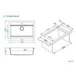 GRANITAL POMIVALNO KORITO ALVEUS ATROX 40, CONCRETE G81 790X500 MM – predstavitvena slika