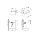 GRANITAL POMIVALNO KORITO ALVEUS QUADRIX 50, G04M STEEL 560X460 MM – predstavitvena slika