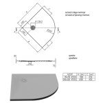 KAD ZA PRHANJE, KOTNA KOLPA SAN HOPP 90X90 R55 LLM BELA RELIEFNA POVRŠINA – predstavitvena slika