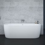 KOPALNA KAD KOTNA AQUAESTIL SLIM WALL 160X75 BELA Z OBLOGO IN PRELIVNO GRN – predstavitvena slika