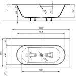 KOPALNA KAD KOTNA KOLPA SAN ATYS 200X100 BELA ODL. GARN. UP&DOWN – predstavitvena slika