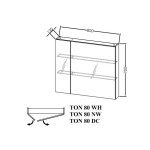 KOPANIŠKA OMARICA Z OGLEDALOM SAN TON 80 DC NAOMI – predstavitvena slika