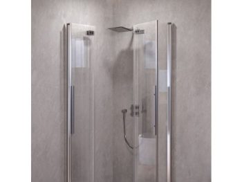 KOTNA KABINA ZA PRHANJE KOLPA SAN Q 80 SBR/1 POLARIS FOLD SILVER PROF. PROZ. STEK.