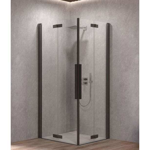 KOTNA KABINA ZA PRHANJE KOLPA SAN Q 90 SBR/1 POLARIS FOLD BLACK PROF. PROZ. STEK.