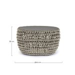 KOVINSKA MIZA BIZZOTTO CUYEN SAND, FI 64 CM – predstavitvena slika
